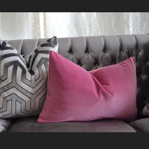 Pink Velvet Pillow Cover, Pink Pillow Cover pink soft cushion cover, pink accent pillow cover pink throw pillow cover