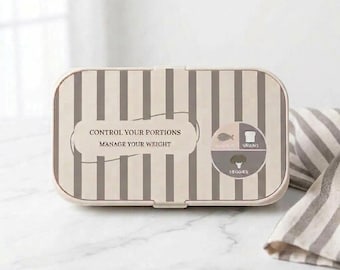 Portion Control Bento Lunch Box Balanced Meal Prep Box  Reusable Lunch Box  Mindful Eating Gift