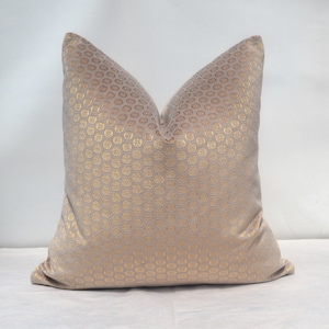 Gold Taupe Hand Made Velvet Pillow Cover for Couch Patterned Velvet Pillow Cover,Metallic Velvet Pillow Cover,Gray Velvet Pillow Cover