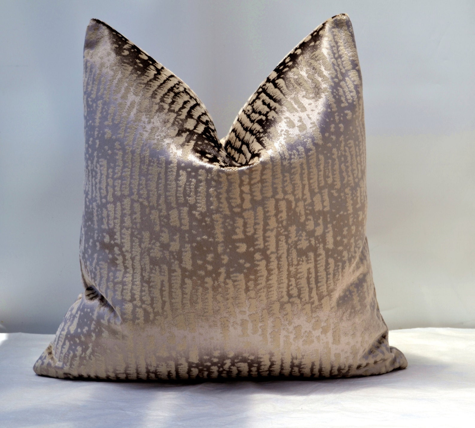 Dark Taupe Velvet Pillow Cover patterned Velvet Pillow Dark Etsy