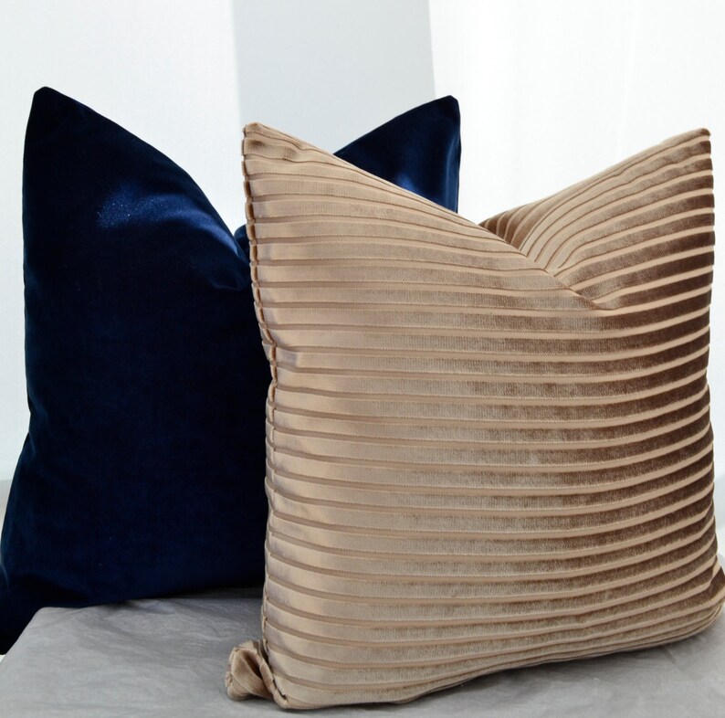 Brown Velvet Pillow Coverbrown Pillow Cover geometric Velvet Etsy