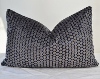 Black Velvet Pillow Cover,Gray Velvet Pillow Cover,Black and Silver Velvet Pillow Cover,Polkadot Velvet Pillow Cover
