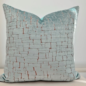Blue Velvet  Pillow Cover,Mosaic Pattern Pillow Cover,Animal Print Pillow Cover,Pebble Pillow Cover,Harlequin Ascent Pillow ,Blue Pillow