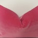 Pink Velvet Pillow Cover, Pink Pillow Cover