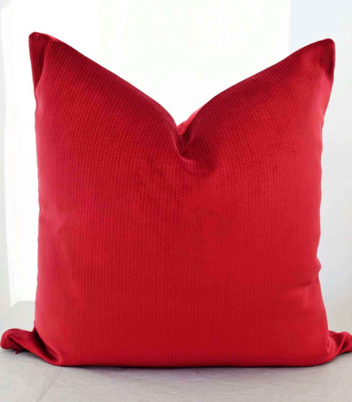 Red Velvet Pillow Coverred Velvet Cushion Cover Red Pillow Etsy