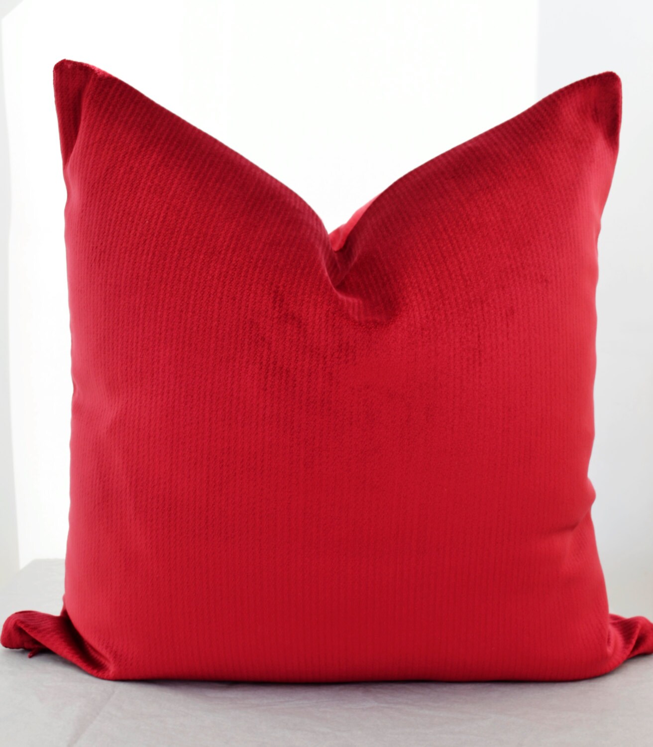Red Velvet Pillow Coverred Velvet Cushion Cover Red Pillow Etsy