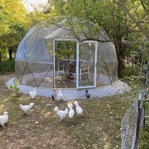 20 ft Geodesic Dome Outdoor Aviary, Flight Cage, Animal Pen image 4