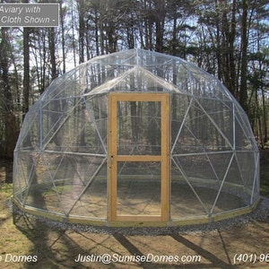 20 ft Geodesic Dome Outdoor Aviary, Flight Cage, Animal Pen image 3