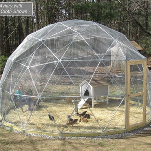 20 ft Geodesic Dome Outdoor Aviary, Flight Cage, Animal Pen image 1