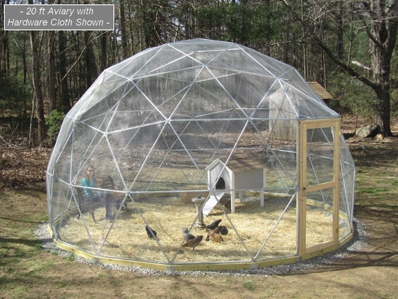 20 Ft Geodesic Dome Outdoor Aviary Flight Cage Animal Pen Etsy