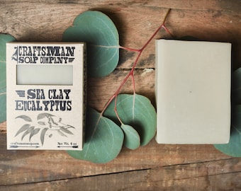Sea Clay Eucalyptus. Eucalyptus Bar Soap. 100% All-Natural Handmade.