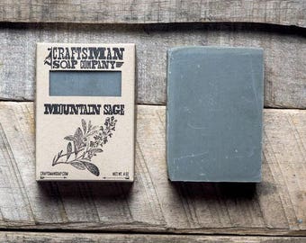 Mountain Sage. Sage & Woods Bar Soap. 100% All-Natural Handmade.