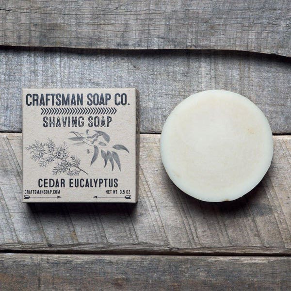 Scheerzeep, Ceder eucalyptus // Handgemaakte Vegan Soap // Warm Forest & Eucalyptus Geur //