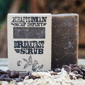 Breakfast Scrub. Coffee & Oatmeal Bar Soap. 100% All-Natural Handmade. image 2
