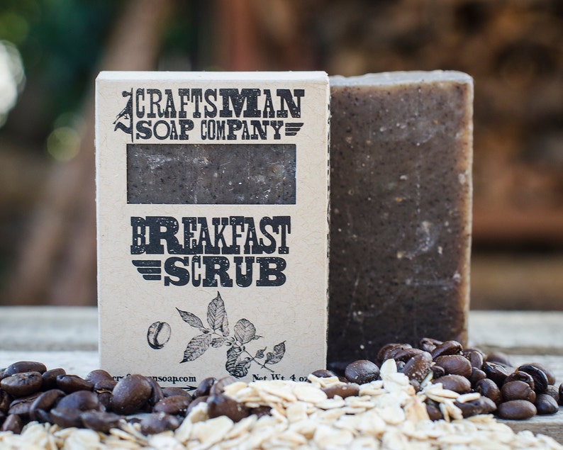 Breakfast Scrub. Coffee & Oatmeal Bar Soap. 100% All-Natural Handmade. image 2