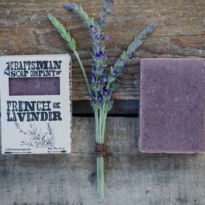 French Lavender. Floral & Balsamic Bar Soap. 100% All-Natural Handmade.