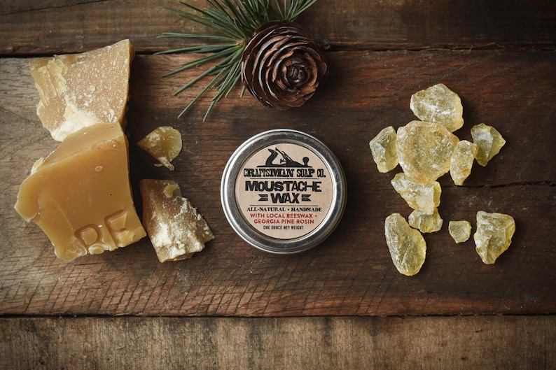 Natural Mustache Wax with Local Beeswax and Pine Rosin Etsy