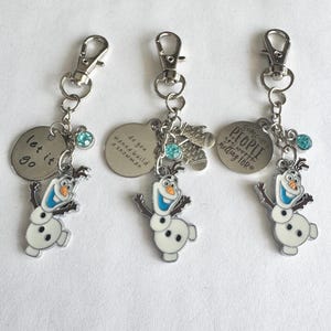 Personalized FROZEN OLAF Some People Are Worth Melting For Purse or Backpack Charm: Initial
