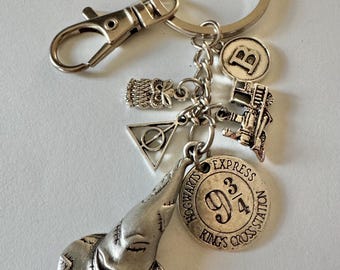 Personalized Wizard Inspired Purse Charm Key Ring Key Chain (Choice)