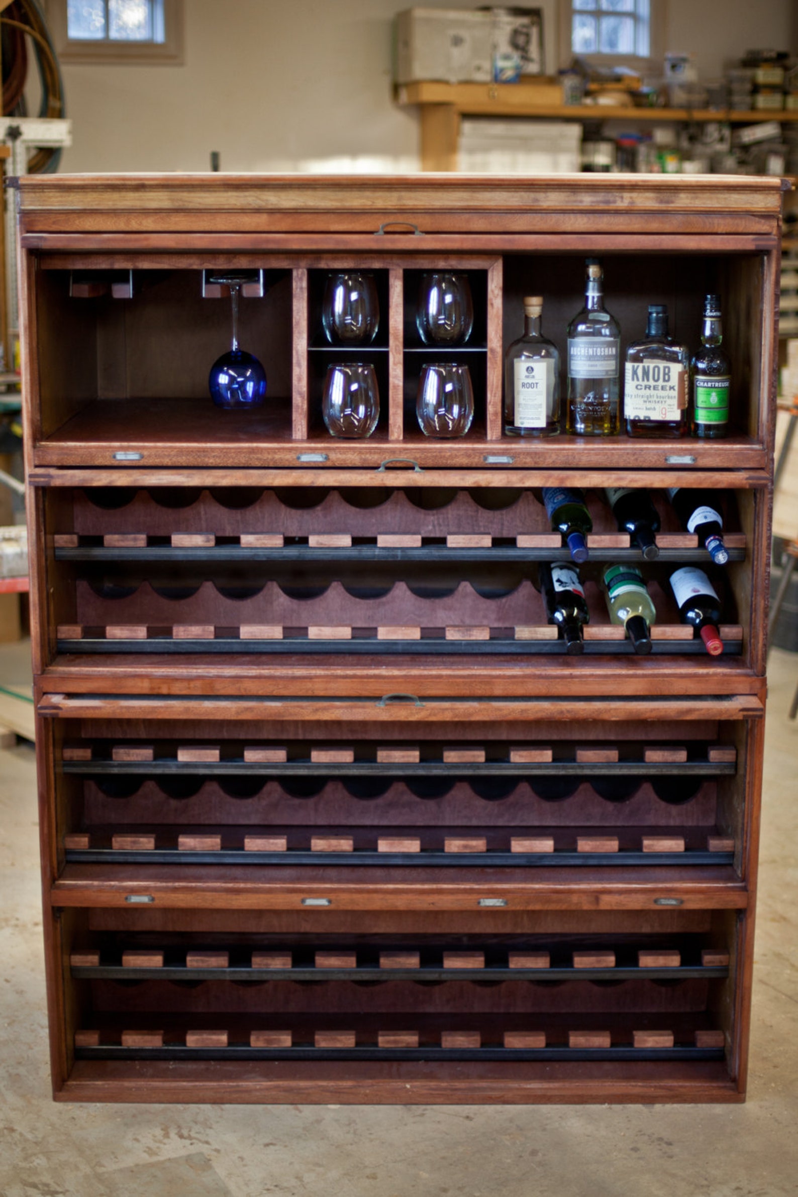 Barrister Bookcase Wine Etsy