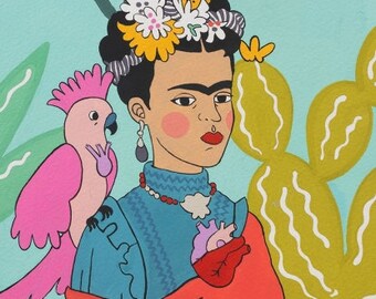 Alexander Henry - Frida con Las Plumas - 8857B - Aqua Tea