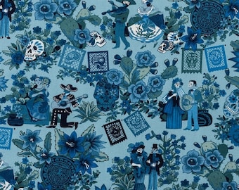 Alexander Henry - La Mascarada- Denim 8856C