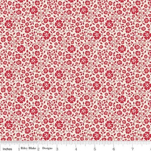 Riley Blake Designs -  Cowboy Floral - #C3743- Red