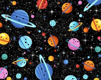 Michael Miller Fabrics - Cosmic Space - DM9304-Blac-D
