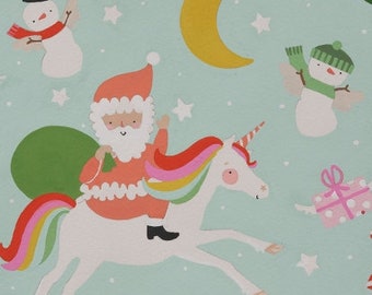 Alexander Henry - Yuletide Unicorn   - 8894B - Pale Aqua