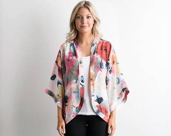 Poppy Silk Kimono