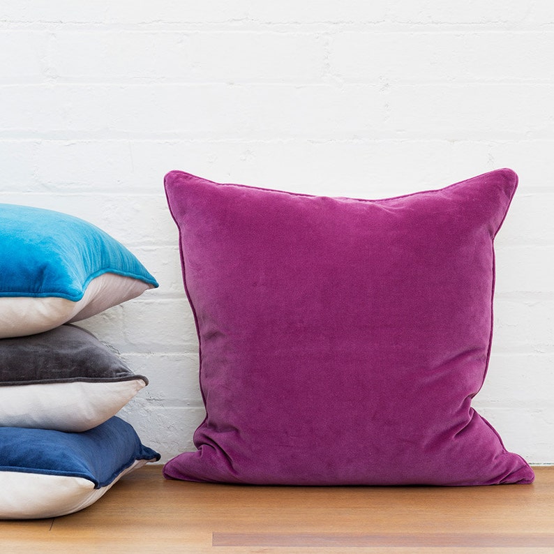 Pink Velvet Euro Cushion Velvet Cushion Cover Etsy