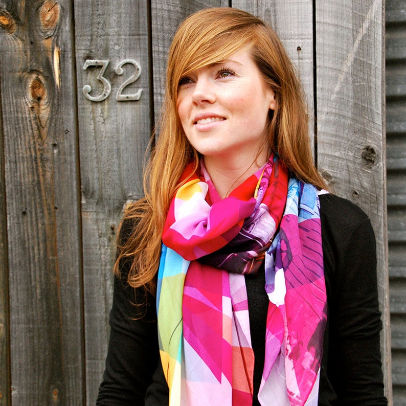 Digitally Printed Silk Scarf Melbourne Etsy Ireland