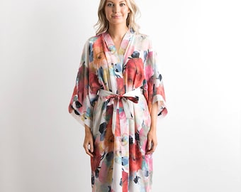 Poppy Silk Dressing Gown