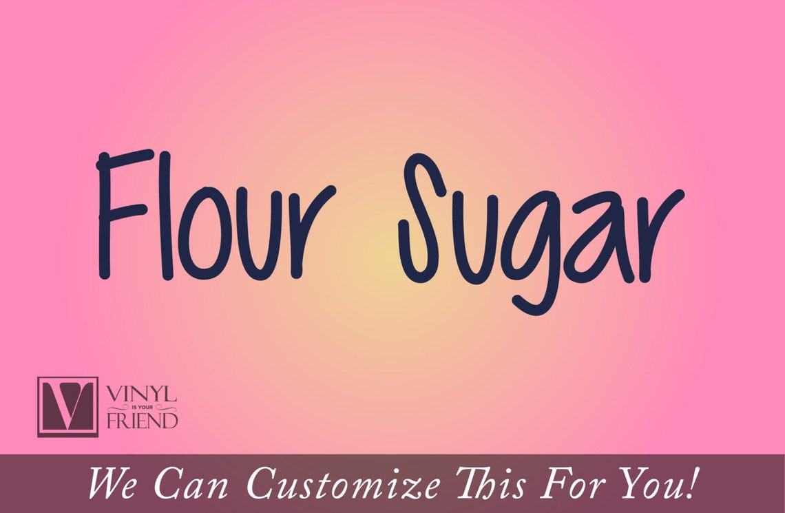 Flour and Sugar container vinyl decal label stickers 1 each Etsy
