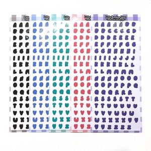 Handletters V1 Deco Sticker Sheet Bundle - Whole Set of 5 - Journaling Scrapbooking Kpop Toploader Deco