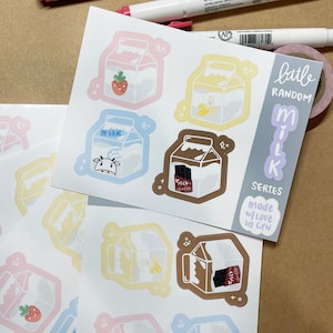 Little Random Milk Series Regular Standard Glossy Sticker Sheet - Bullet Journaling - Stationery - Laptop Stickers
