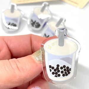 Bubble Tea Epoxy Acrylic Pin