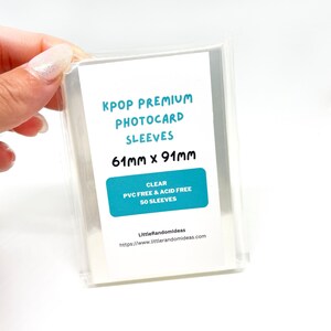 Premium Photocard Sleeves - 61mm x 91mm (Teal Label) | Pack of 50 Sleeves - Double Sleeving - PVC Free - Acid Free - Archival Safe