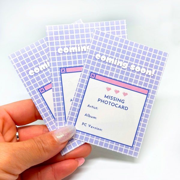 Photocard Binder Filler Cards - V1 Lavender Grids ~2.5" x 3.5" - Pack of 10