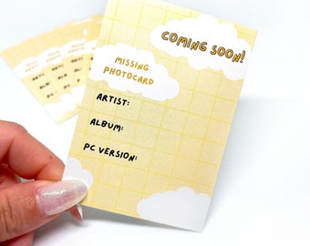 Tarjetas de relleno para carpetas fotográficas, cuadrículas nubladas V3 ~ 2,5" x 3,5" - Paquete de 10