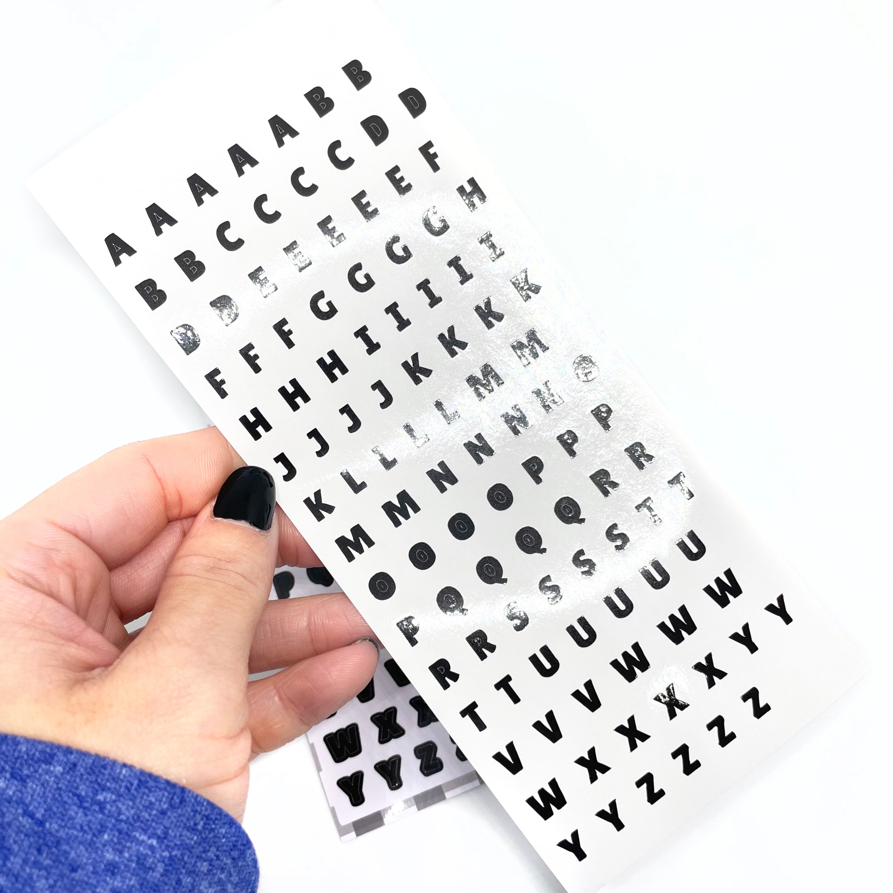 Print Letter Sticker Sheet Bundle - Scrapbook Journaling, Set of 5 - Etsy