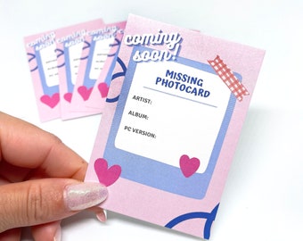 Tarjetas de relleno para carpetas fotográficas - V2 Corazones rosados ~ 2.5" x 3.5" - Paquete de 10
