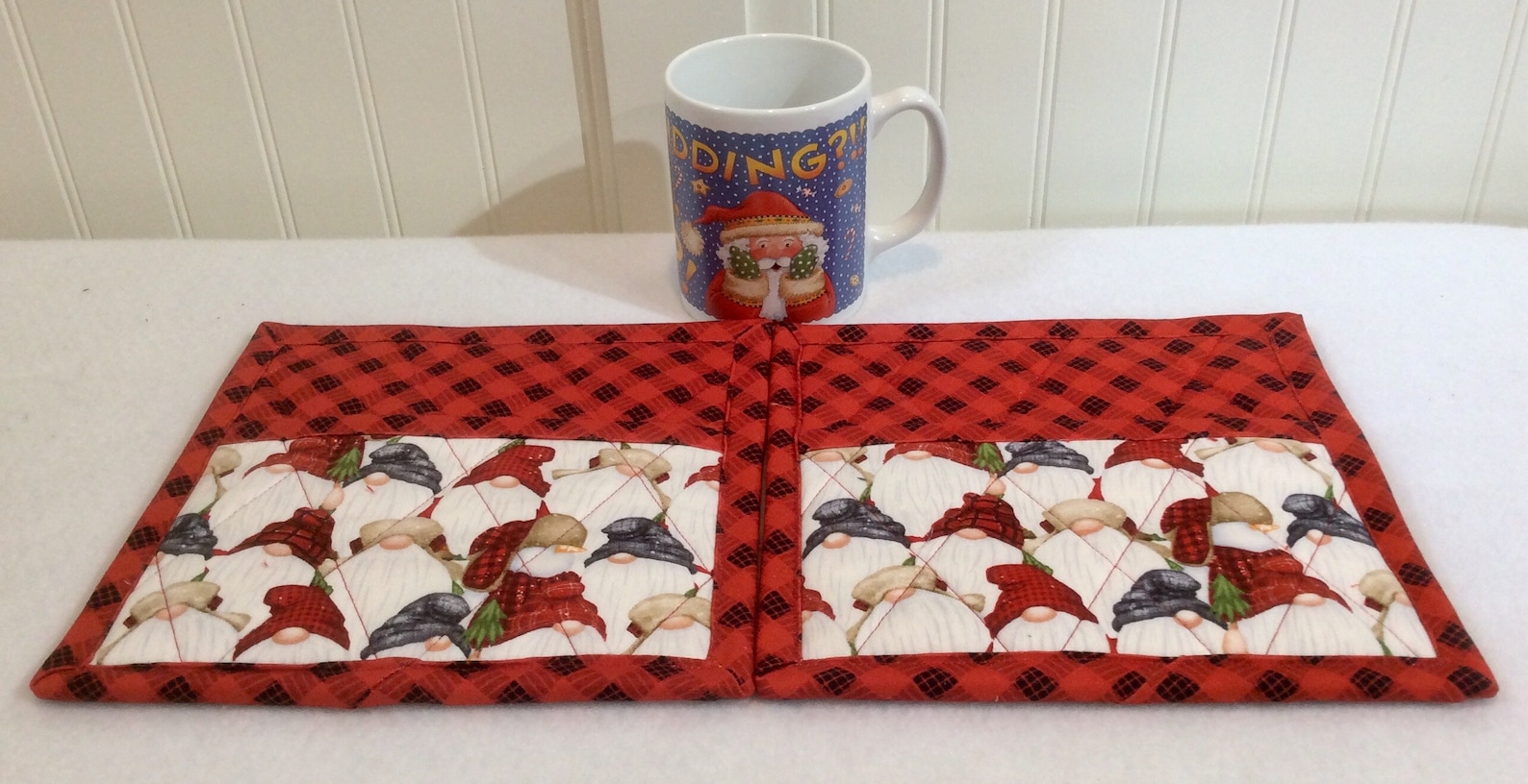 Gnome Potholders Christmas Potholders Christmas Oven Mitts Etsy