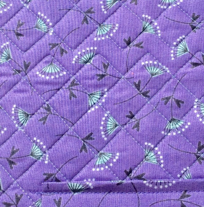 Purple Checkbook with Pen Holder Floral Checkbook Cover Handmade Fabric Checkbook Quilted Checkbook Cover Quilted Checkbook