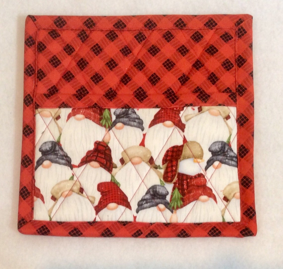 Gnome Potholders Christmas Potholders Christmas Oven Mitts Etsy