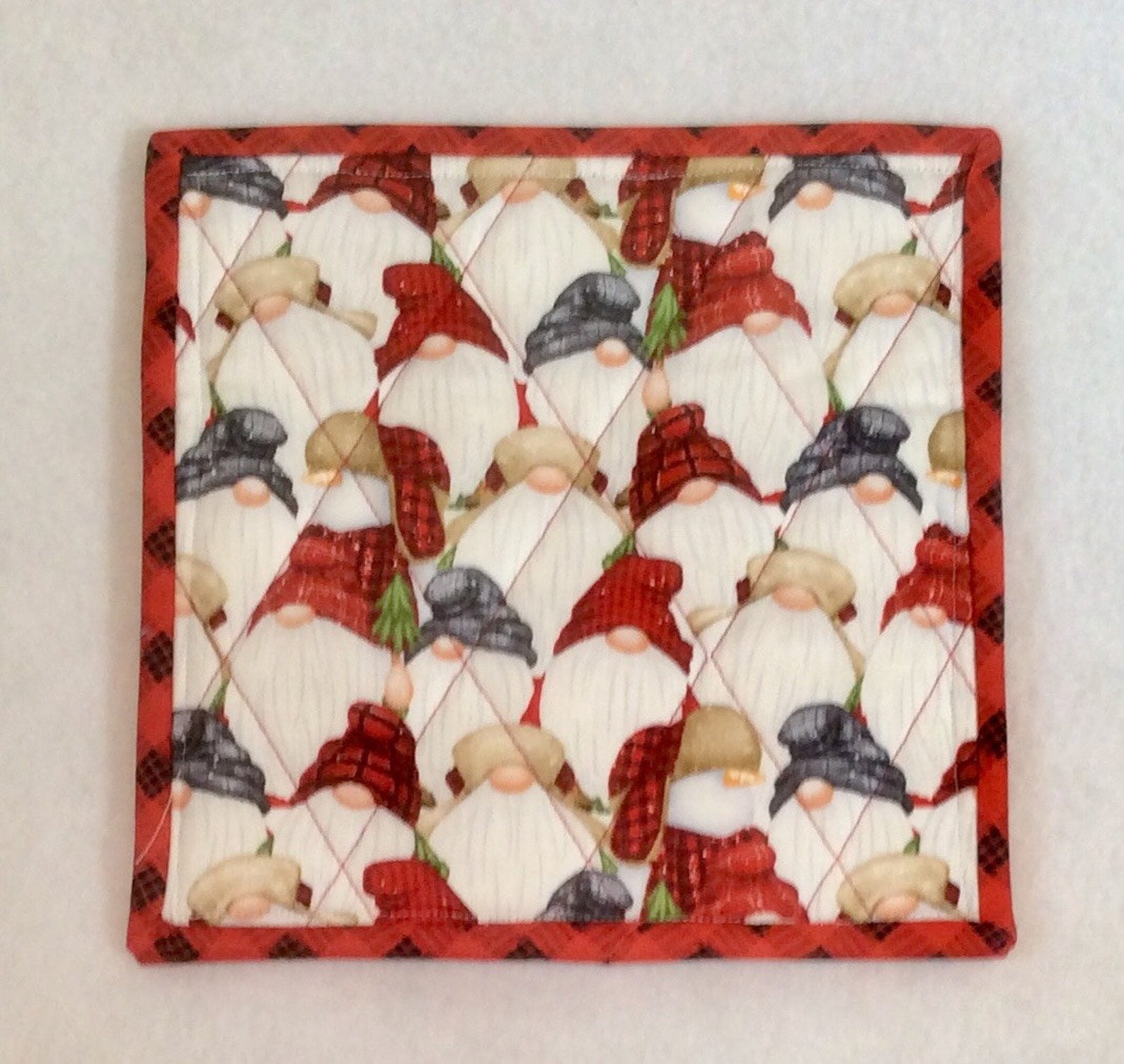 Gnome Potholders Christmas Potholders Christmas Oven Mitts Etsy