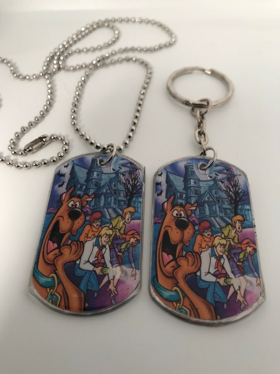 ScoobyDoo Dog Tag Keychain Handmade Etsy