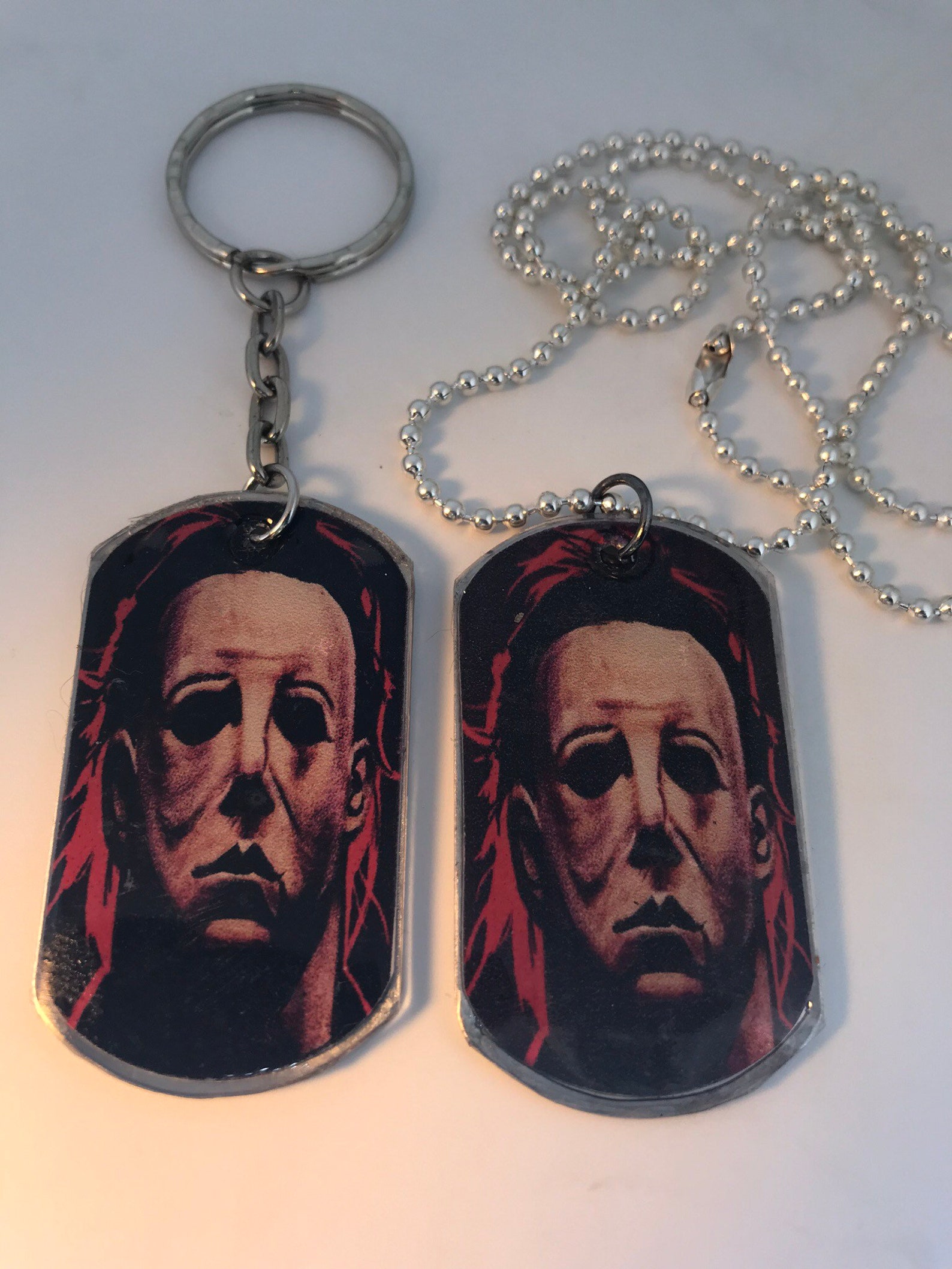 Horror Tag Keychain Handmade Etsy