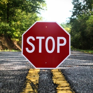 Stop Sign // 24" x 24" // Brand New Large Metal Street Sign, Wall Art, Legal Road Sign