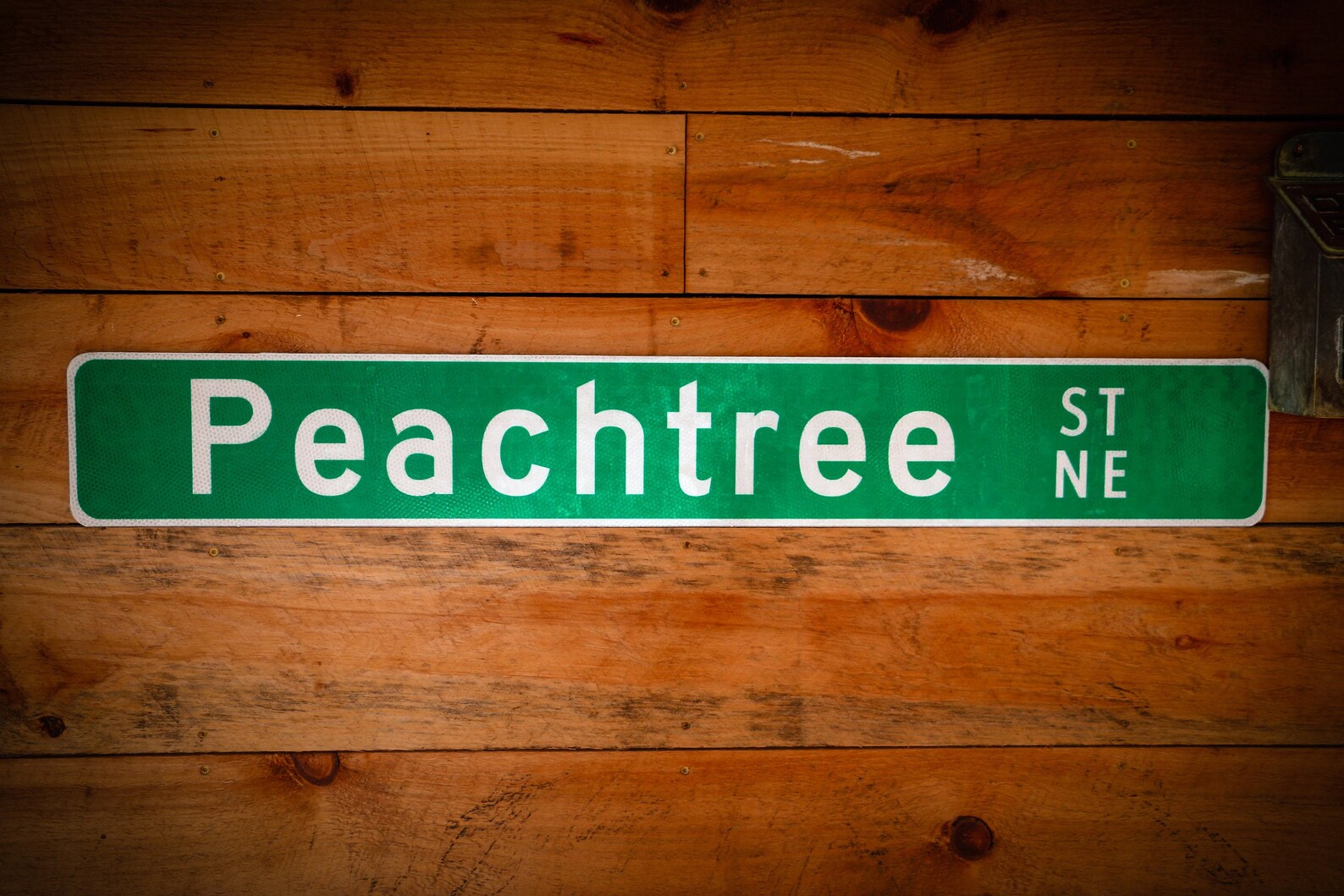 Peachtree Road Sign // Atlanta, GA // 6 x 42 Metal Home Decor, Street